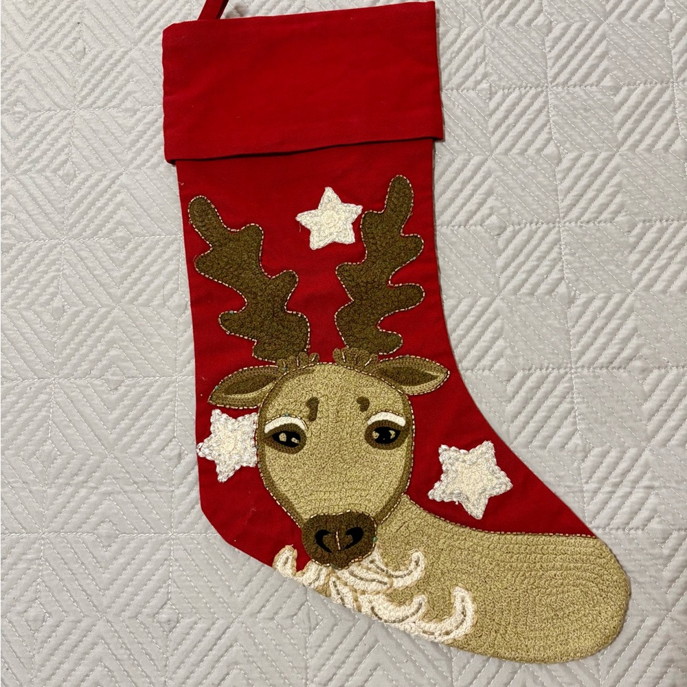 Pottery Barn Red Holiday Stocking